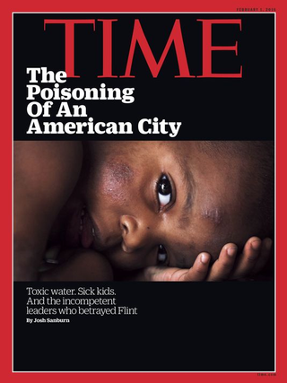 In January, Regina Boone's photo of a 2-year-old child from Flint, Mich.,was chosen as the image for a Time magazine cover.